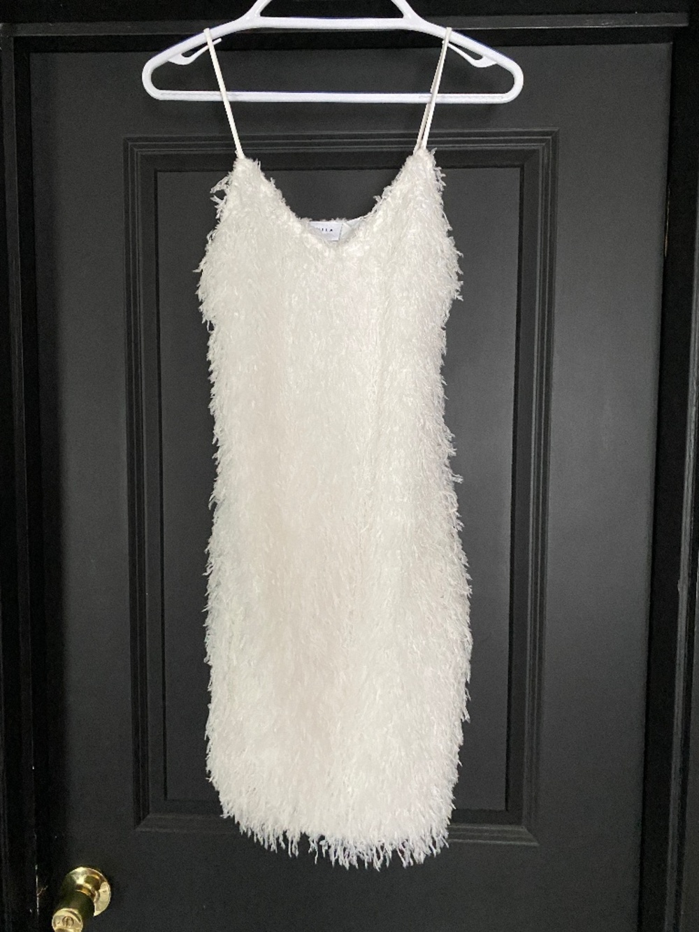 NWT ASOS Vila White Feather Mini Dress EU34